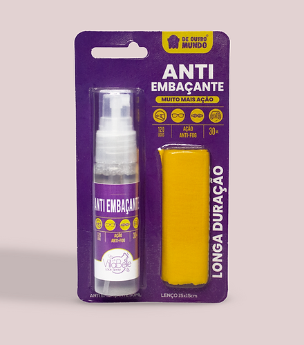 Cartela Anti Embaçante 30ml e Lenço